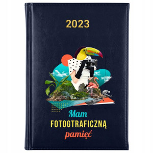 Kalendarz A5 2023 Granat Śmieszne Modne Wzory