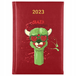 Kalendarz A5 2023 RED Crazy Lama Zwierzątka Wz