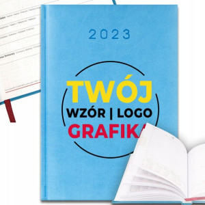 KALENDARZ Błękitny Książkowy A5 2023 TWOJE LOGO