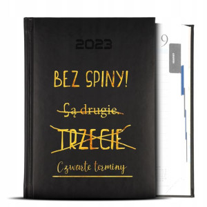 Kalendarz Czarny GOLD 2023 CZWARTE TERMINY Wzory