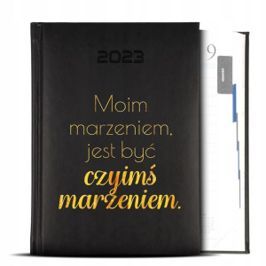 Kalendarz Czarny GOLD 2023 CZYJEŚ MARZENIE Wzory