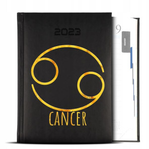 Kalendarz Czarny GOLD 2023 Horoskop CANCER Wzory