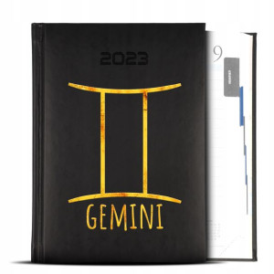 Kalendarz Czarny GOLD 2023 Horoskop GEMINI Wzory