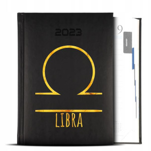 Kalendarz Czarny GOLD 2023 Horoskop LIBRA Wzory