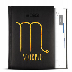 Kalendarz Czarny GOLD 2023 Horoskop SCORPIO Wzory