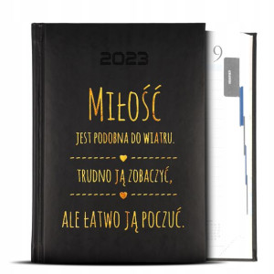 Kalendarz Czarny GOLD 2023 MIŁOŚĆ LOVE Top Wzory