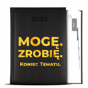 Kalendarz Czarny GOLD 2023 MOGĘ ZROBIĘ Modne Wzory