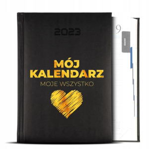 Kalendarz Czarny GOLD 2023 MOJE WSZYSTKO Top Wzory