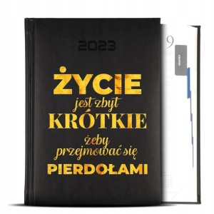 Kalendarz Czarny GOLD 2023 NIE PRZEJMUJ SIĘ Wzory