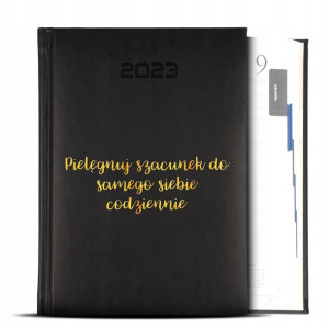 Kalendarz Czarny GOLD 2023 SZACUNEK CODZIENNIE Wz