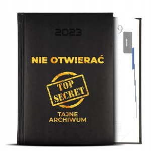Kalendarz Czarny GOLD 2023 TOP SECRET Modne Wzory