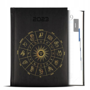 Kalendarz Czarny GOLD 2023 ZNAKI ZODIAKU Top Wzory