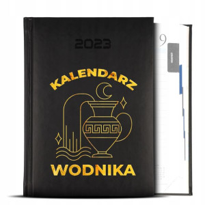 Kalendarz Czarny GOLD 2023 Znaki Zodiaku WODNIK Wz