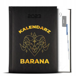 Kalendarz Czarny GOLD 2023 Znaki Zodiakuu BARAN Wz