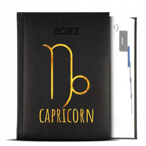 Kalendarz Czarny GOLD 2023 Zodiak CAPRICORN Wzory