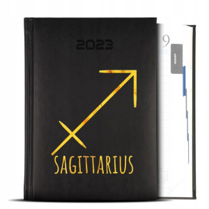 Kalendarz Czarny GOLD 2023 Zodiak SAGITTARIUS Wz