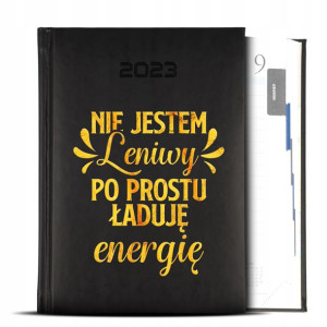 Kalendarz Czarny GOLD 2023 ŁADUJE ENERGIĘ Wzory