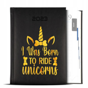 Kalendarz Czarny GOLD 2023 ŁRIDE UNICORNS Wzory