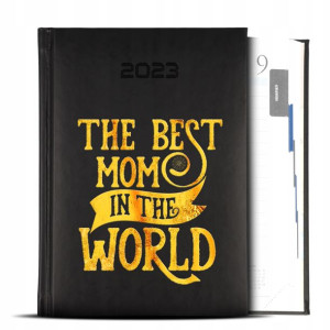 Kalendarz Czarny GOLD BEST MOM IN THE WORLD Wzory