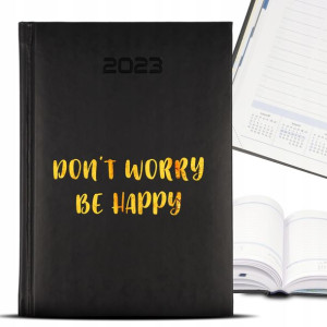 Kalendarz GOLD 2023 DON'T WORRY BE HAPPY Złote Wz