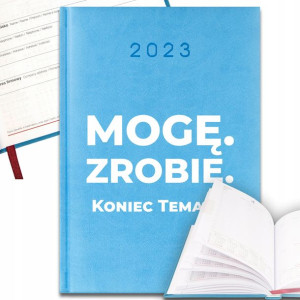 KALENDARZ Planer Błękit A5 2023 MOGĘ ZROBIĘ Wzory