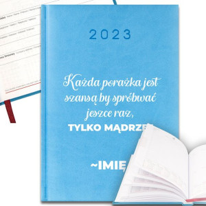 KALENDARZ Planer Błękit A5 2023 MOTYWACYJNE Wzory
