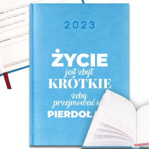 KALENDARZ Planer Błękit A5 2023 MOTYWACYJNE Wzory