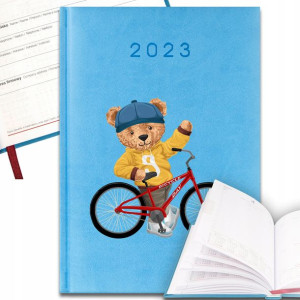 KALENDARZ Planer Błękit A5 2023 TEDDY MISIE Wzory
