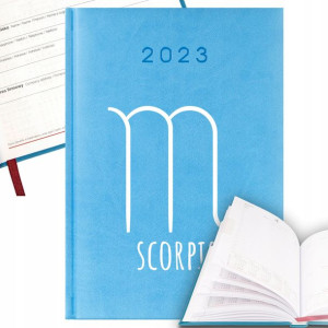 KALENDARZ Planer Błękit A5 2023 ZNAKI ZODIAKU Wz