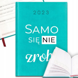 KALENDARZ Planer Turkus A5 2023 Motywacyjne Wzory