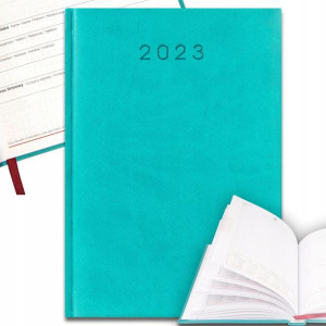 KALENDARZ Planer Turkusowy Książkowy A5 2023
