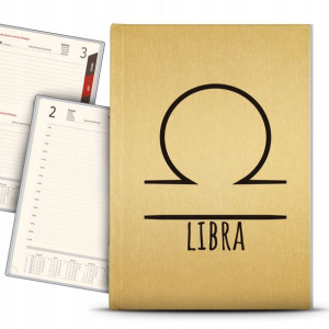 Kalendarz Planer Złoty A5 2023 ZNAKI ZODIAKU Wzory