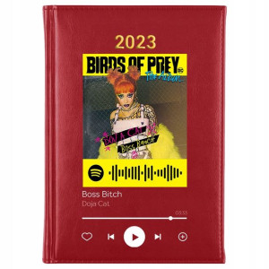 Kalendarz Planner A5 2023 Kod QR Piosenki Wzory