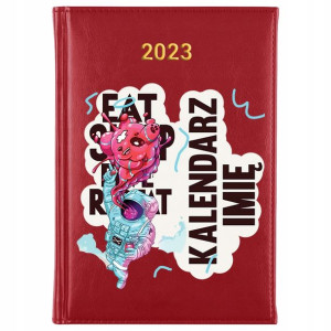 Kalendarz Planner A5 2023 Zwariowane IMIĘ Wzory