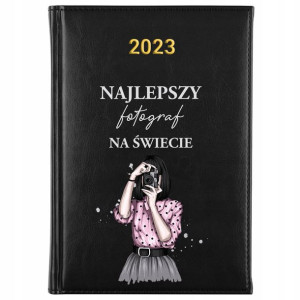 Kalendarz Terminarz A5 2023 CZARNY MODNE WZORY