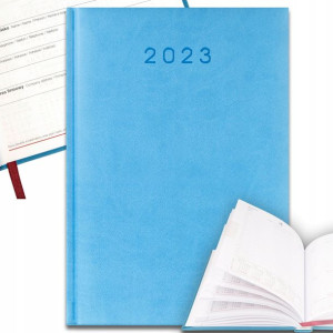 KALENDARZ Terminarz Błękitny Książkowy A5 2023