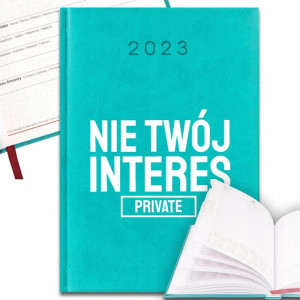 KALENDARZ Turkusowy A5 2023 NIE TWÓJ INTERES Wzory