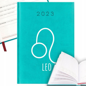 KALENDARZ Turkusowy A5 2023 Znaki Zodiaku Wzory