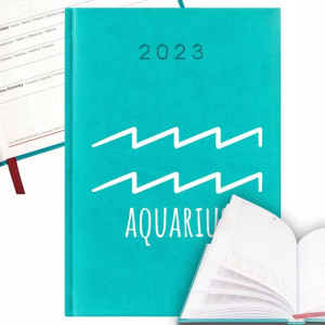 KALENDARZ Turkusowy A5 2023 Znaki Zodiaku Wzory