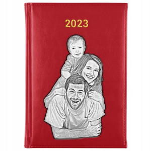 Personalizowany Kalendarz RED A5 2023 TWÓJ SZKIC