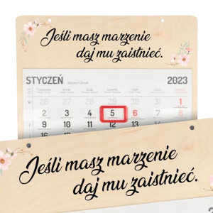 Kalendarz Ścienny Drewno 2023 DAJ ZAISTNIEĆ Wzory