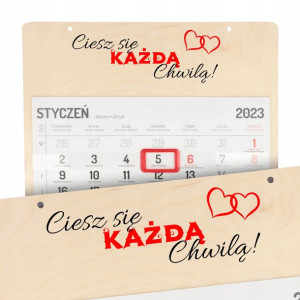 Kalendarz Ścienny Drewno 2023 MOTYWACYJNE Wzory