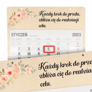 Kalendarz Ścienny Drewno 2023 REALIZACJA CELU Wz