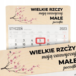 Kalendarz Ścienny Drewno 2023 WIELKIE RZECZY Wzory