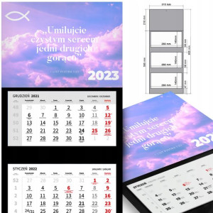 Trójdzielny Kalendarz 2023 BIBLIJNE RELIGIJNE Wz
