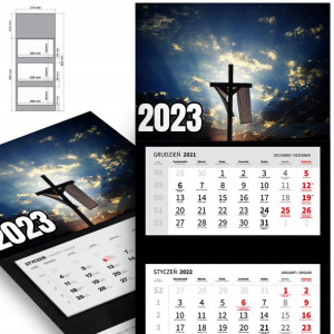 Trójdzielny Kalendarz 2023 CHRZEŚCIJAŃSKIE Wzory