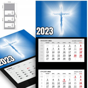 Trójdzielny Kalendarz 2023 CHRZEŚCIJAŃSKIE Wzory