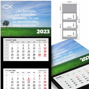 Trójdzielny Kalendarz 2023 CYTATY Z BIBLII Wzory