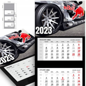 Trójdzielny Kalendarz 2023 DLA FANA MOTORYZACJI Wz