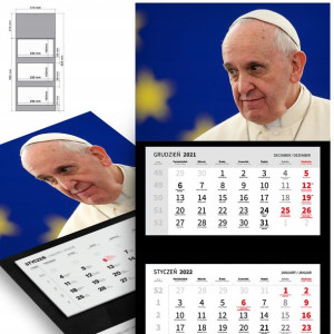 Trójdzielny Kalendarz 2023 FRANCISZEK II Top Wzory
